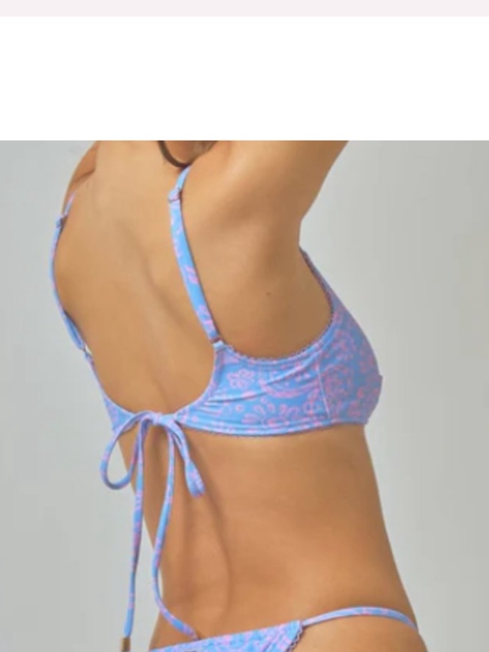 Blackbough Lazy Paisley String Bikini Top Large NWT - Picture 2 of 9